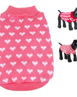 Silvercell Pets Puppy Dogs Clothes Jacket Little Heart Knit Sweater Coat